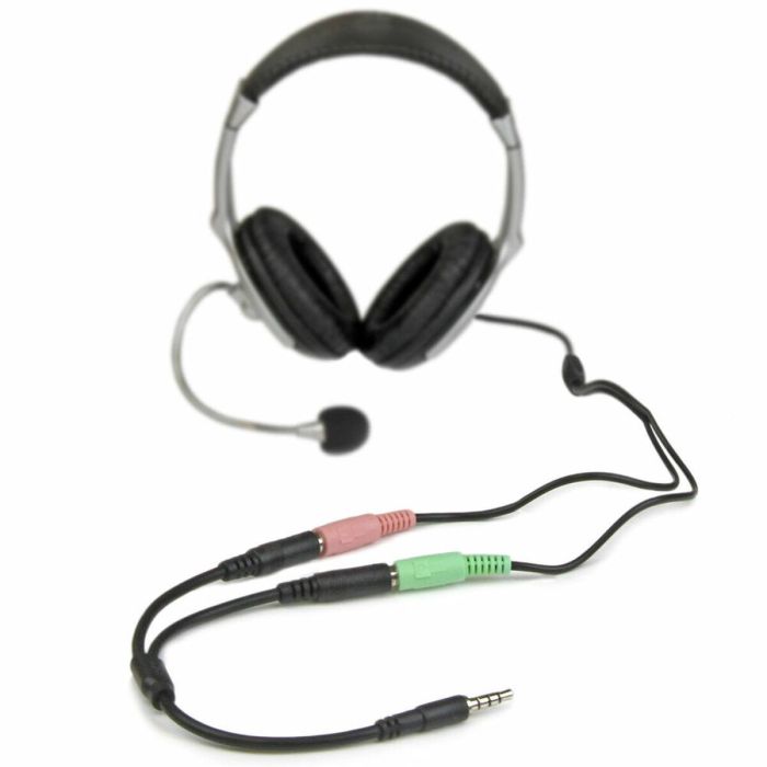 Adaptador Audio Jack Startech MUYHSMFF Negro 0,2 m 2 Adaptador Audio Jack Startech MUYHSMFF Negro 0,2 m 2