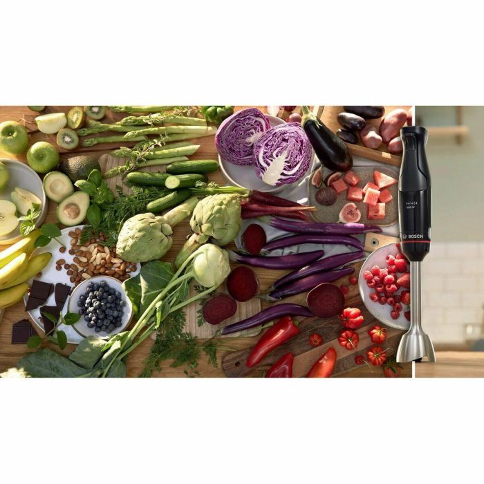 Bosch MSM4B621 Batidora de Mano 1000W con 4 Cuchillas Afiladas, Bol Mezclador, Mini Picadora, Varillas y Engranaje Cerámico