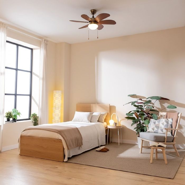 Ventilador de Techo con Luz Cecotec EnergySilence Aero 365 Dorado Madera 50 W 3