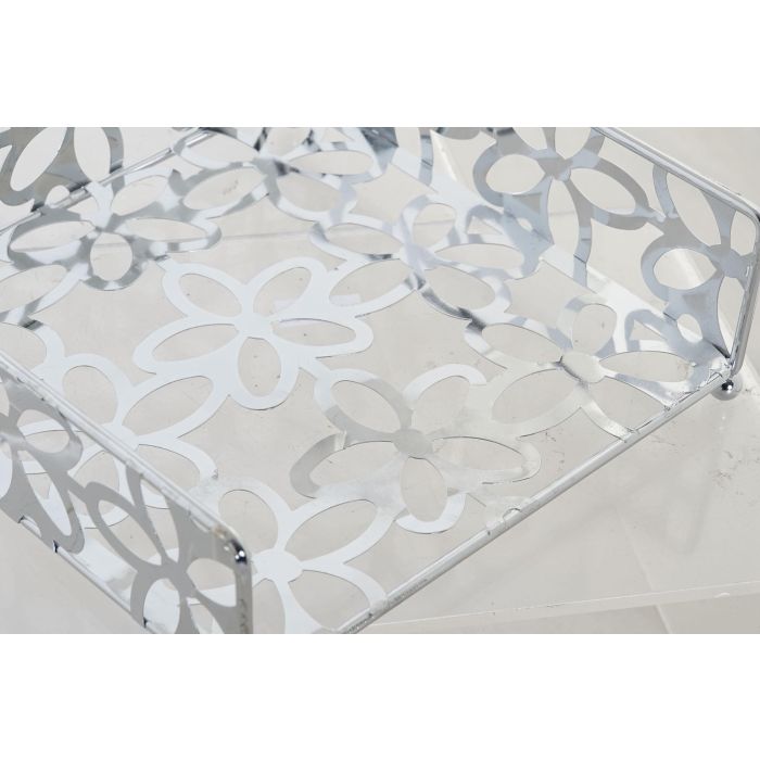 DKD Home Decor Servilletero Margaritas Metal Cromado Plateado 19 x 6 x 18 cm 3