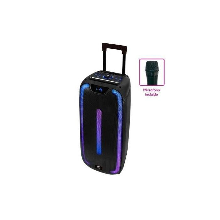 Woxter SO26-080 Altavoz Trolley Portátil Bluetooth Rock'n'Roller ST 100W con Micrófono Karaoke, Luces LED y Batería 5h Woxter SO26-080 Altavoz Trolley Portátil Bluetooth Rock'n'Roller ST 100W con Micrófono Karaoke, Luces LED y Batería 5h