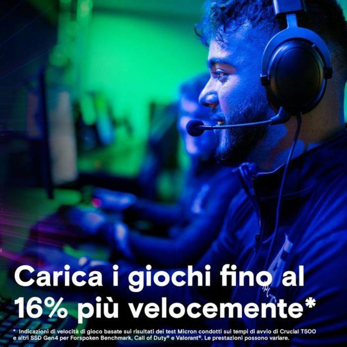 Crucial CT4000T500SSD3 T500 Disco Duro SSD Interno 4TB NVMe PCIe Gen 4x4 M.2 2280 7000MB/s 6900MB/s 4