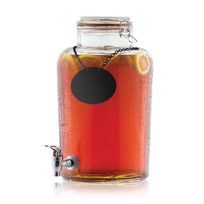 TABLECRAFT - BDG2000 - Dispensador de líquidos - Capacidad 7,5 litros - 27,5 x 27,3 x 41 cm - Transparente