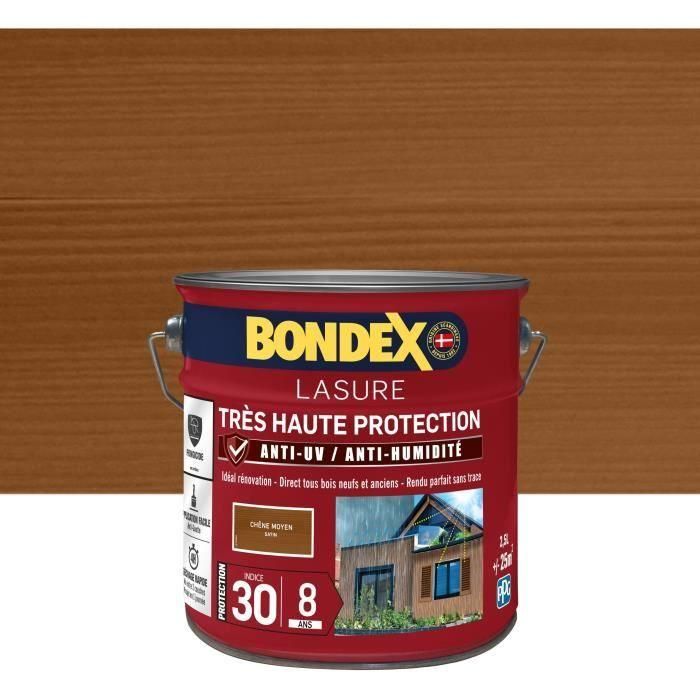 tinte para madera de muy alta protección 8 años roble medio 2,5L Bondex