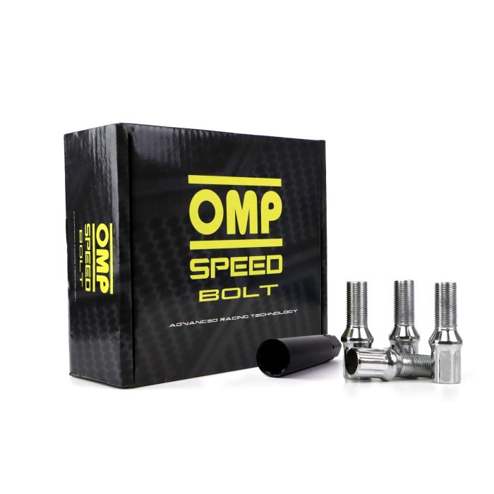 Omp OMPS09951202 Juego 20 Tornillos Rueda Acero M12x1.25 Llave 17-19 Largo 27mm DIN 10.9 Color Plata
