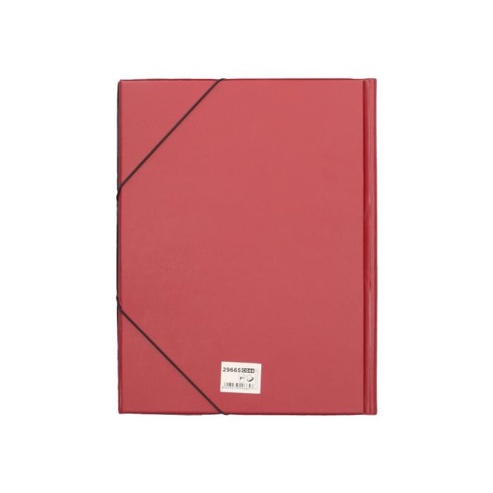 Carpeta Liderpapel Gomas Folio Solapas Plastico Burdeos 2