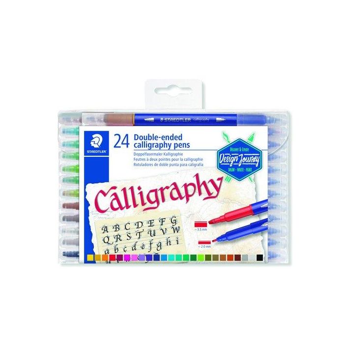 Rotulador Fibra Staedtler 3005 Design Journey Doble Punta Caligrafia Estuche De 24