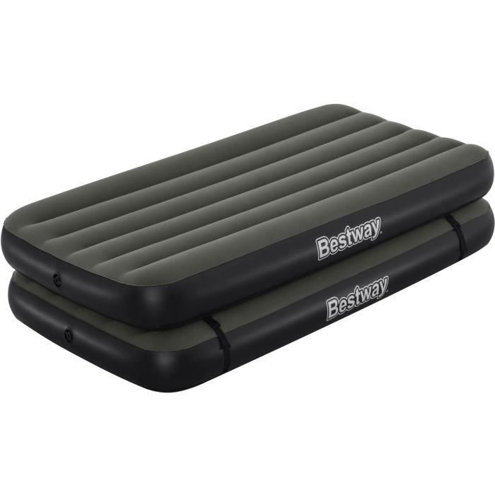 Cama 3 en 1 - BESTWAY - Airbed Tritech Connect and Rest - Camas individuales, cama elevada, cama king size - 188 x 99 x 25 cm - 150 kg máx. 2 Cama 3 en 1 - BESTWAY - Airbed Tritech Connect and Rest - Camas individuales, cama elevada, cama king size - 188 x 99 x 25 cm - 150 kg máx. 2