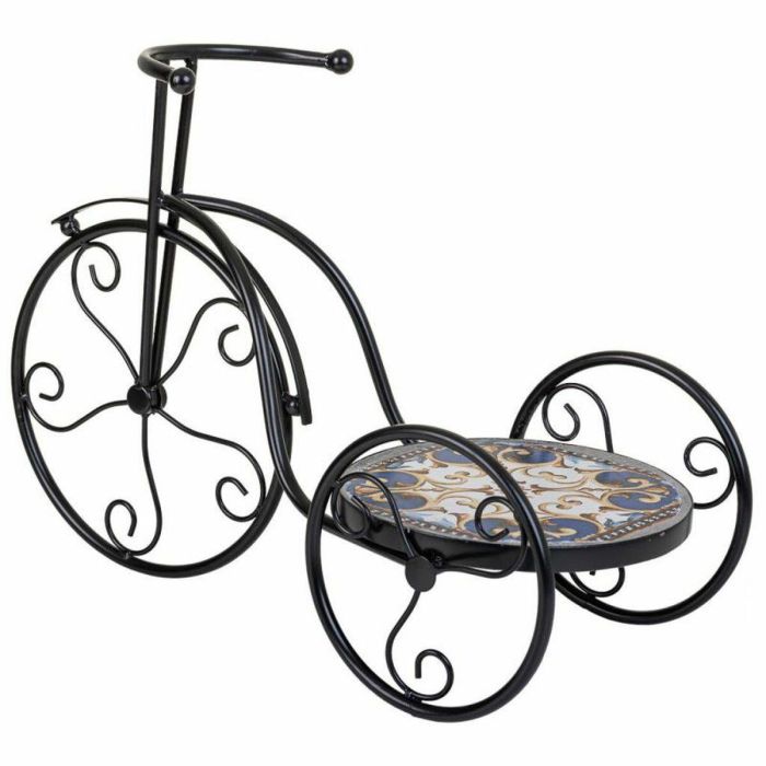 Soporte para Maceta Alexandra House Living Negro Hierro Azulejo Bicicleta 23 x 36 x 53 cm 5