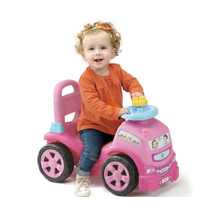 Molto Correpasillos Camión Rosa con 10 Blocks 89 cms 4