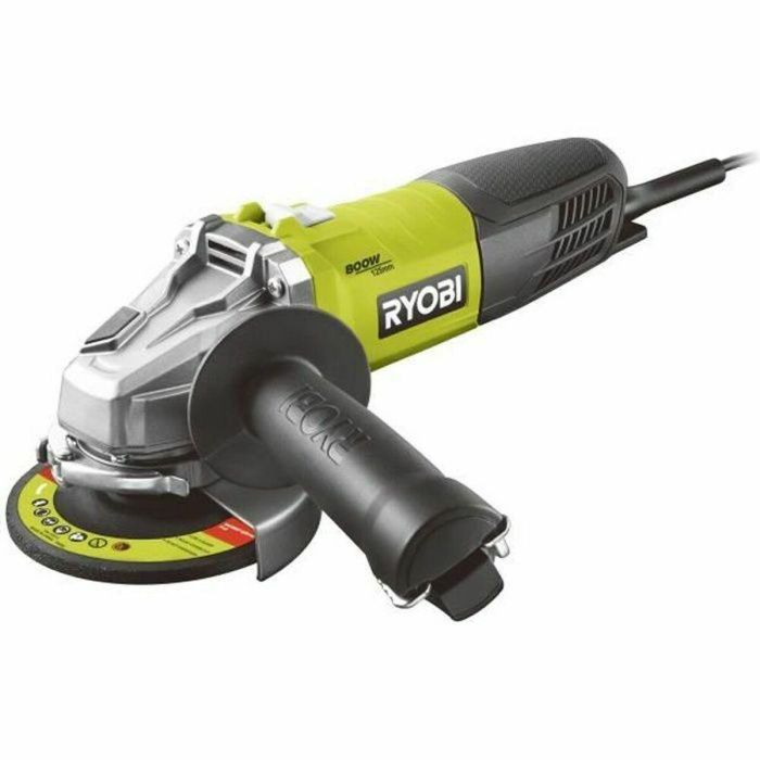 Ryobi Amoladora Angular 800W 125mm con Interruptor Hombre Muerto LLO, 12.000 RPM, Muela Desbarbado 0 Ryobi Amoladora Angular 800W 125mm con Interruptor Hombre Muerto LLO, 12.000 RPM, Muela Desbarbado 0