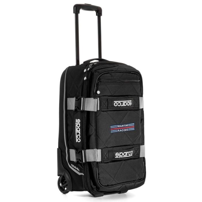 Sparco S016438MRSI Bolsa de Equipo Martini Racing Tour Grande con Ruedas Retráctiles 142L Negro-Gris - Poliéster Resistente al Agua y Compartimentos Sparco S016438MRSI Bolsa de Equipo Martini Racing Tour Grande con Ruedas Retráctiles 142L Negro-Gris - Poliéster Resistente al Agua y Compartimentos