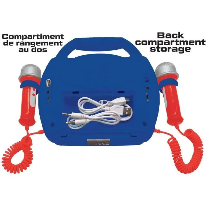 Lexibook Altavoz Karaoke Bluetooth Spiderman Marvel con Microfonos y Efectos de Luz, Grabación y Cambiador de Voz 2