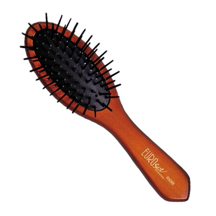 EUROSTIL Cepillo pequeño con fuelle oval y púa de plástico para mujer