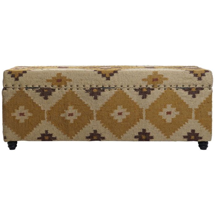 Arcón Home ESPRIT Beige Mostaza Algodón 120 x 40 x 45 cm 7