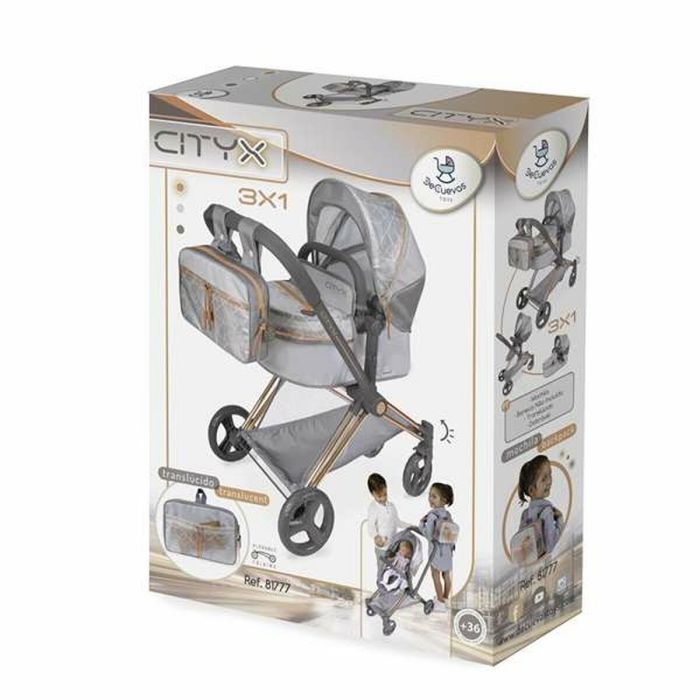 Decuevas Coche de Muñeca Cityx Plegable 3 en 1 para Muñecas de hasta 50 cm, 38x65x73 cm, Edad +3 años 1 Decuevas Coche de Muñeca Cityx Plegable 3 en 1 para Muñecas de hasta 50 cm, 38x65x73 cm, Edad +3 años 1