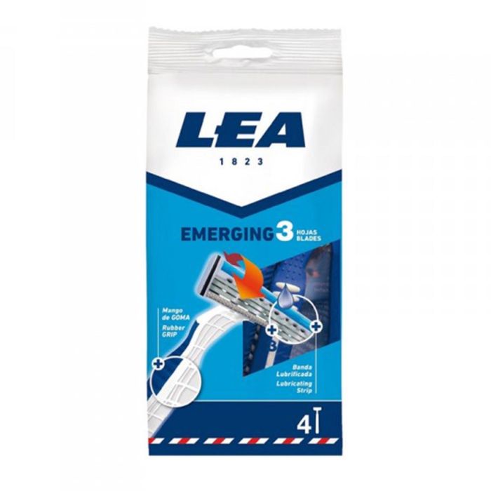 Lea Emerging cuchillas desechables 3 hojas 4un Lea Emerging cuchillas desechables 3 hojas 4un