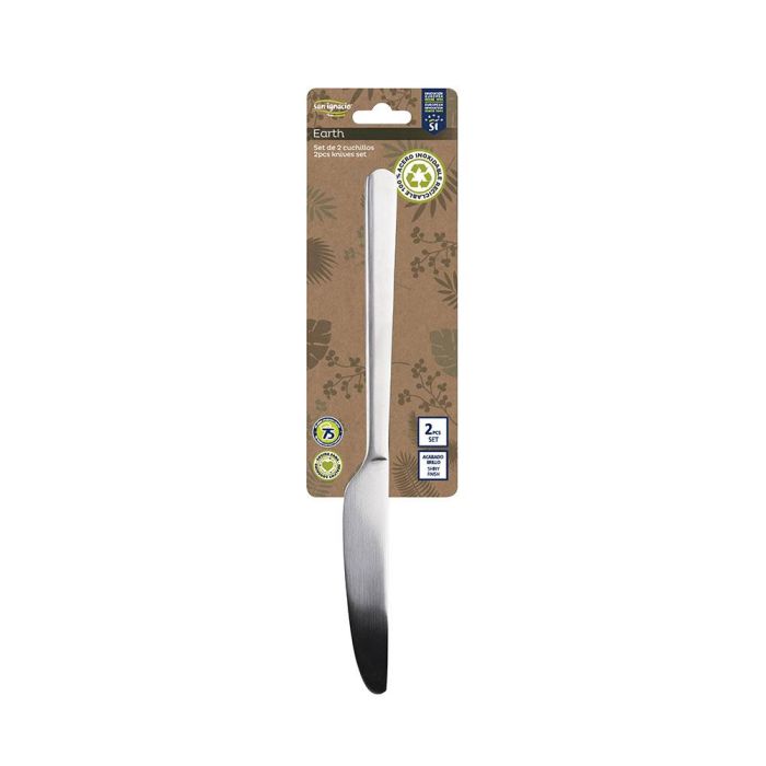 Set 2 unid. cuchillo acero inoxidable reciclado brillo earth sg7779 san ignacio 1