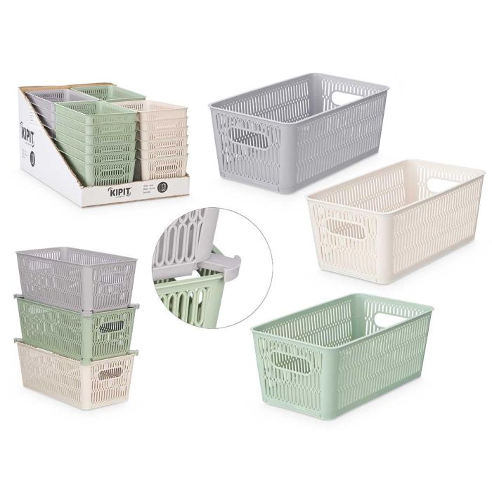 Kipit Caja Soporte Extensible Pequeña de Plástico 3,8 L 28.5x11.5x16.5 cm Colores Surtidos (24 Unidades) Kipit Caja Soporte Extensible Pequeña de Plástico 3,8 L 28.5x11.5x16.5 cm Colores Surtidos (24 Unidades)