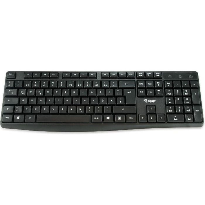Equip Teclado USB con Cable Estándar 105 Teclas Suaves al Tacto Negro Plug & Play Compatible con Windows y Mac Equip Teclado USB con Cable Estándar 105 Teclas Suaves al Tacto Negro Plug & Play Compatible con Windows y Mac
