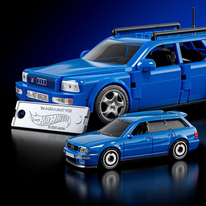 Mega Bloks Audi Rs2 Construcción Hot Wheels JGR28 Coche Coleccionable Metálico a Escala 1:24 con Bloques 1