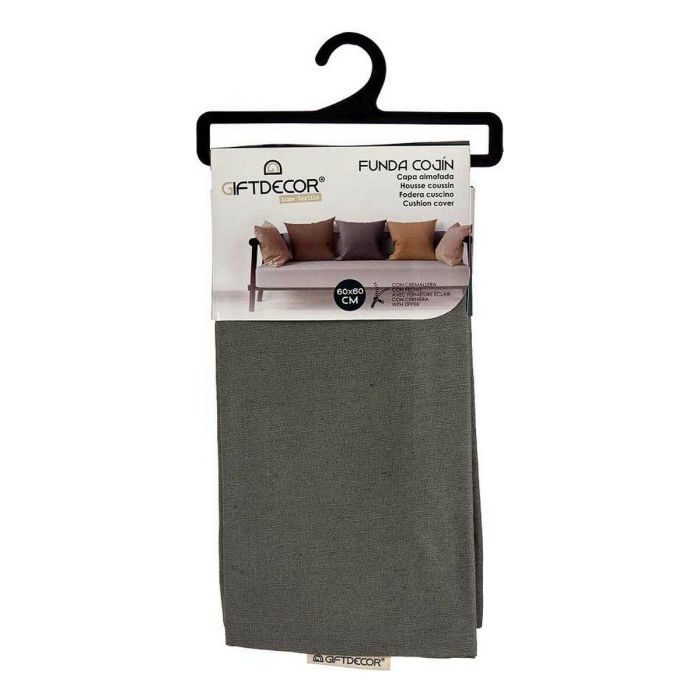 Funda de cojín 60 x 0,5 x 60 cm Antracita (12 Unidades) 1 Funda de cojín 60 x 0,5 x 60 cm Antracita (12 Unidades) 1