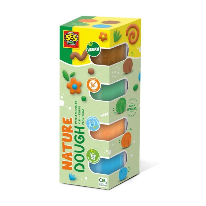SES CREATIVE AAAAR50291 Plastilina Vegana Sin Gluten Lavable (4x90gr) - Colección Siéntete Bien 6