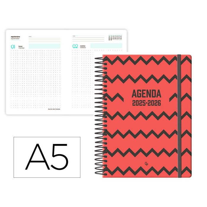 Agenda Escolar Liderpapel 25-26 Espiral Patterns Zigzag Dia Pagina A5 Bilingüe Papel Fsc Agenda Escolar Liderpapel 25-26 Espiral Patterns Zigzag Dia Pagina A5 Bilingüe Papel Fsc