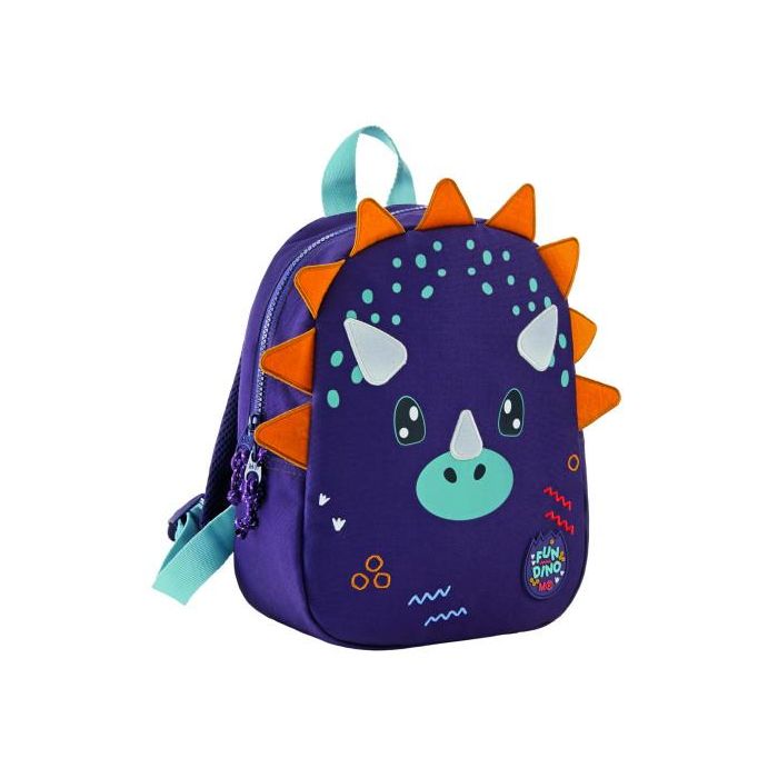 Miquelrius MR19246 Mini Mochila Reciclada Fun Dino, RPET Poliéster Reciclado, Capacidad 6L, 28x21x10cm