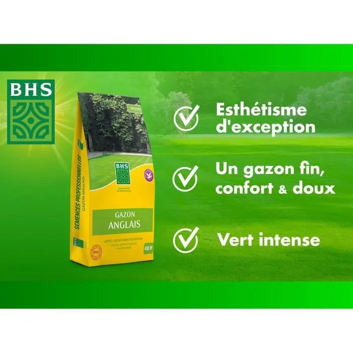 BHS Césped Inglés BHS3366670001141 10 kg para Jardines de Alta Gama 1