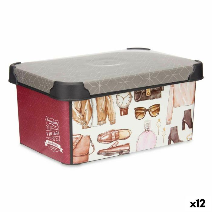 Caja de Almacenaje Kipit STYLE BOX-5L-3 Plástico Vintage 5 L 19 x 13,5 x 29 cm (12 Unidades) Caja de Almacenaje Kipit STYLE BOX-5L-3 Plástico Vintage 5 L 19 x 13,5 x 29 cm (12 Unidades)