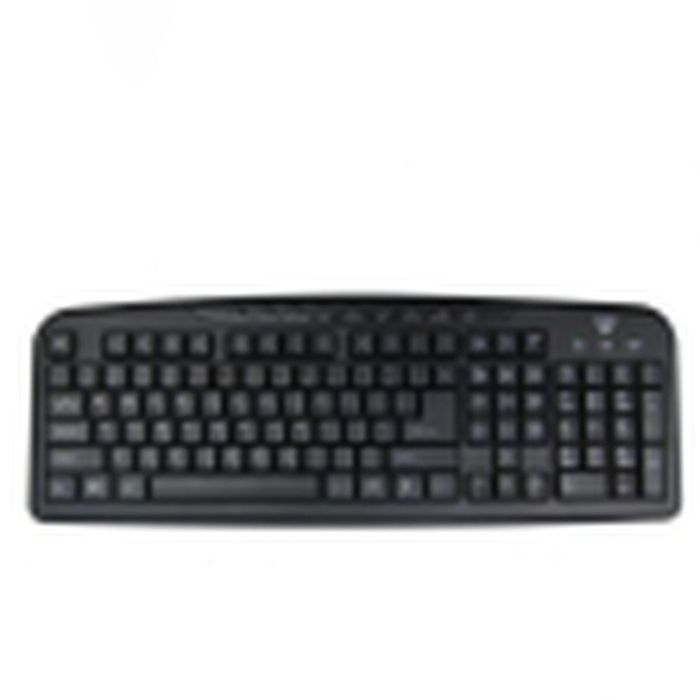 Ewent EW3195 Teclado Alámbrico USB QWERTZ Portugués Completo con Teclado Numérico, Teclas Multimedia y Altura Ajustable Negro 1