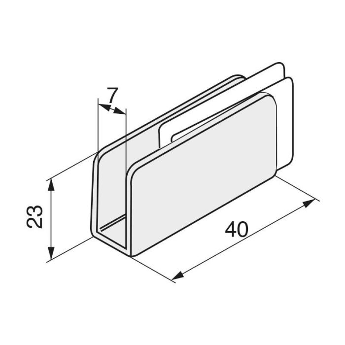 HERRAJES ALK Hi-Fi Placa para Insertar en Puerta, Acabado Grafito