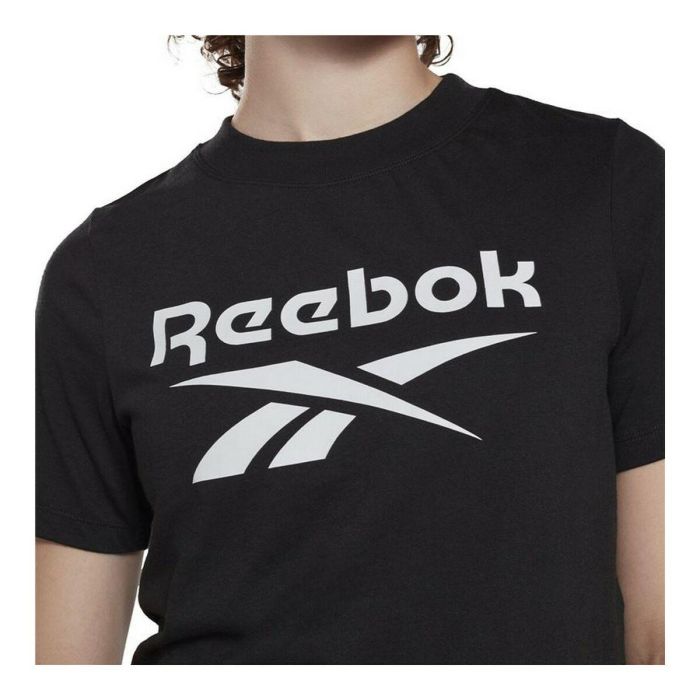 Camiseta de Manga Corta Mujer Reebok Cropped Identity Negro 3