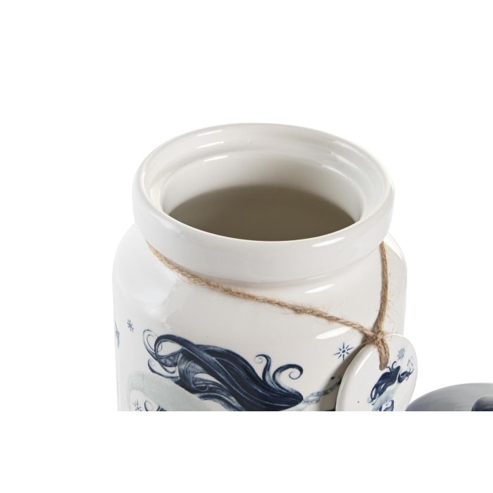 DKD Home Decor Bote Atlantico Stella Maris Dolomita Azul Blanco 12 x 16 x 12 cm (3 Unidades) 3 DKD Home Decor Bote Atlantico Stella Maris Dolomita Azul Blanco 12 x 16 x 12 cm (3 Unidades) 3