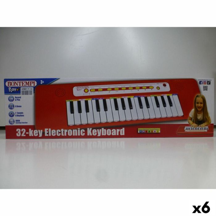 Teclado Bontempi 47 x 3,5 x 13 cm (6 Unidades) 10 Teclado Bontempi 47 x 3,5 x 13 cm (6 Unidades) 10