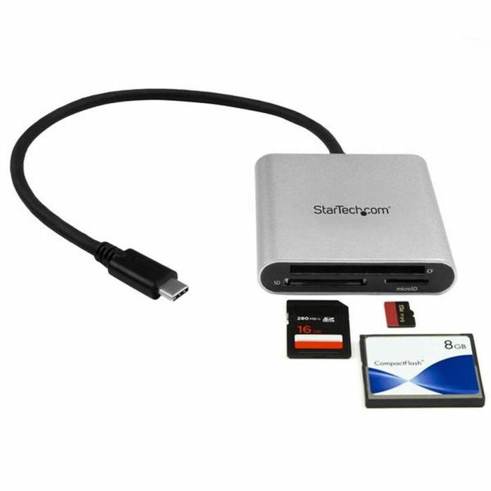 Lector de Tarjetas Startech FCREADU3C Plata 1 Lector de Tarjetas Startech FCREADU3C Plata 1