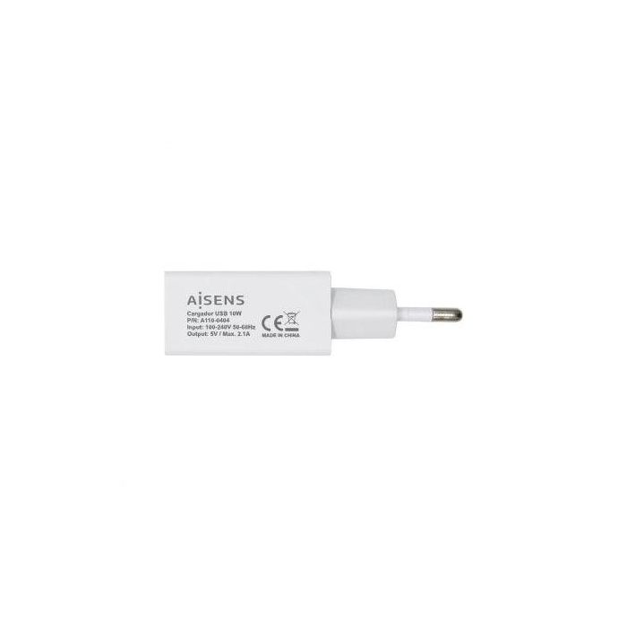 Aisens Cargador USB 10W 5V-2A Blanco para móviles, cámaras y tablets 2 Aisens Cargador USB 10W 5V-2A Blanco para móviles, cámaras y tablets 2
