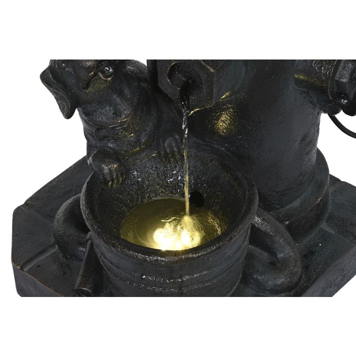 DKD Home Decor Fuente Terraza y Jardín Cobre Resina LED 47x47x88.5 cm 1
