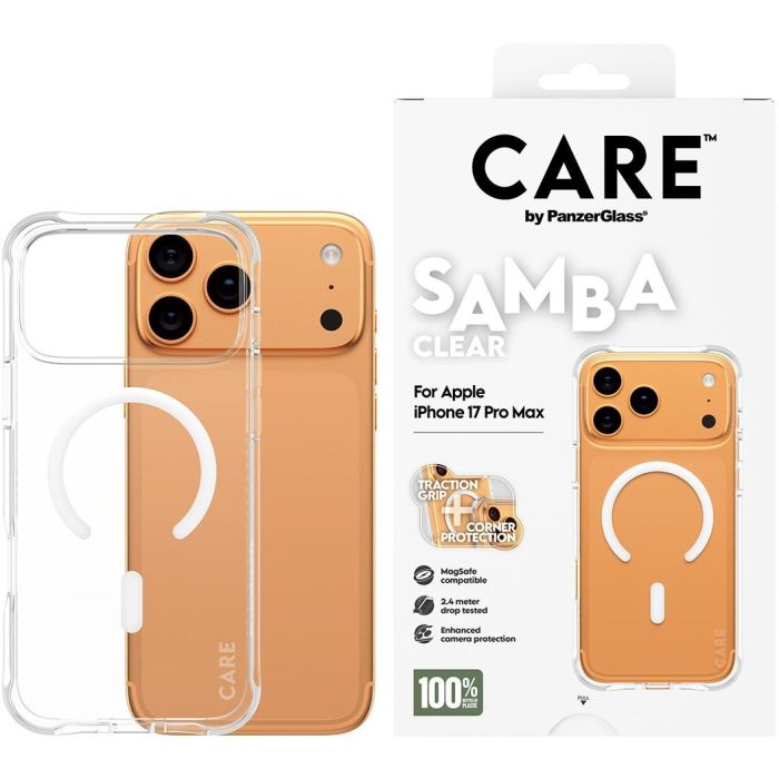 PanzerGlass 17 Pro Max Funda CARE Fashionable Samba Transparente Compatible MagSafe para iPhone 17 Pro Max 1 PanzerGlass 17 Pro Max Funda CARE Fashionable Samba Transparente Compatible MagSafe para iPhone 17 Pro Max 1