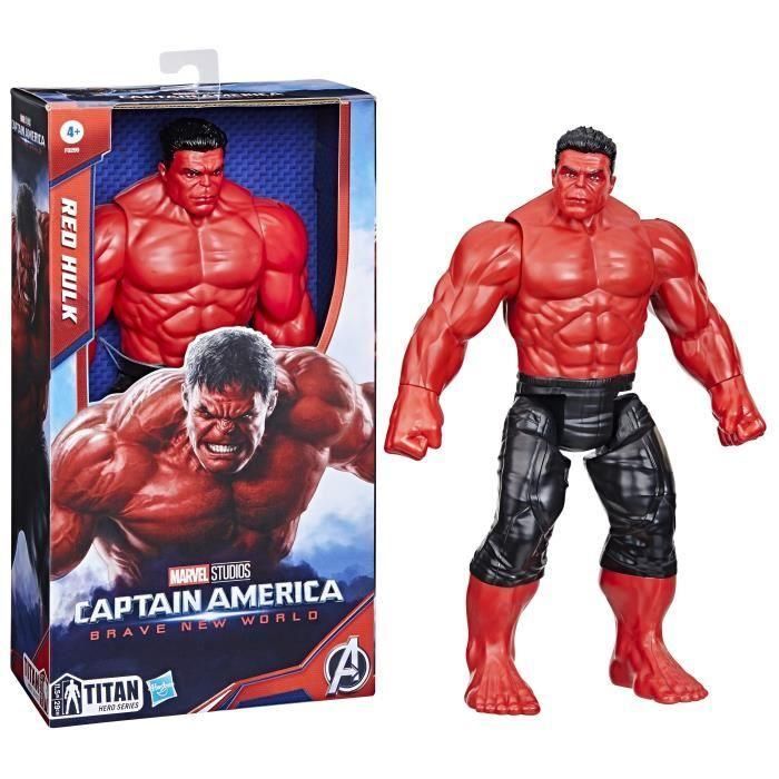 Marvel Studios Capitán América Brave New World Titan Hero Series, figura de lujo de Red Hulk