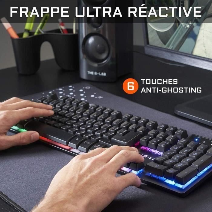 Combo KRYPTON - THE G-LAB - Paquete retro de teclado y mouse para juegos con cable - Iluminación RGB 1 Combo KRYPTON - THE G-LAB - Paquete retro de teclado y mouse para juegos con cable - Iluminación RGB 1
