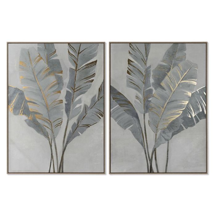 Cuadro Tropical DKD Home Decor Azul Blanco 4 x 120 x 90 cm (2 Unidades) Cuadro Tropical DKD Home Decor Azul Blanco 4 x 120 x 90 cm (2 Unidades)