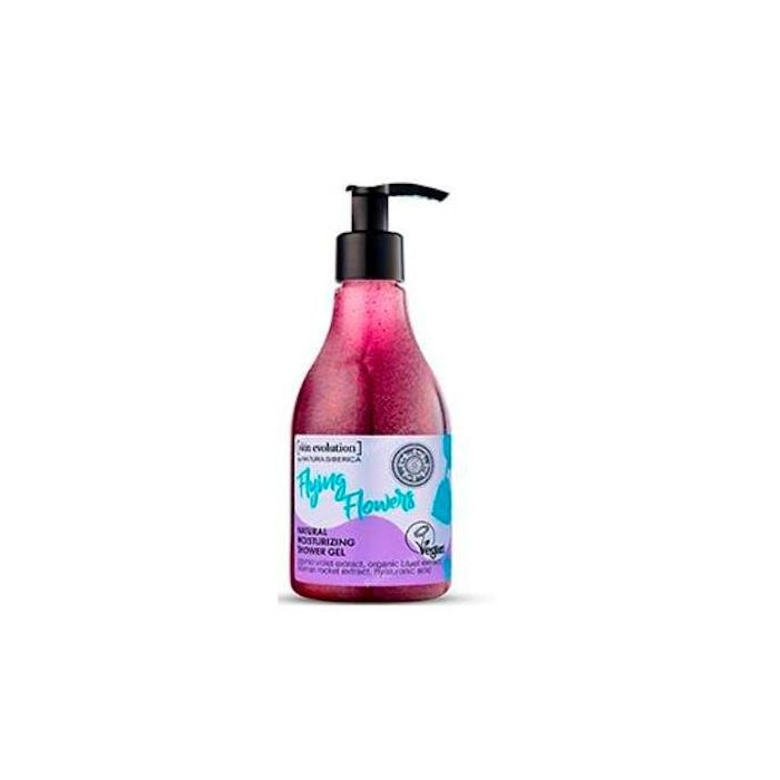 Skin Evolution Flying Flower Gel de Ducha Hidratante y Calmante con Violeta y Ácido Hialurónico, 260 ml