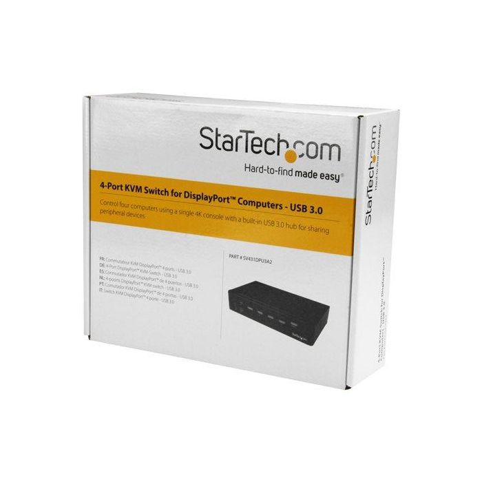 Switch KVM Startech SV431DPU3A2 4K Ultra HD USB 3.0 DisplayPort 3 Switch KVM Startech SV431DPU3A2 4K Ultra HD USB 3.0 DisplayPort 3