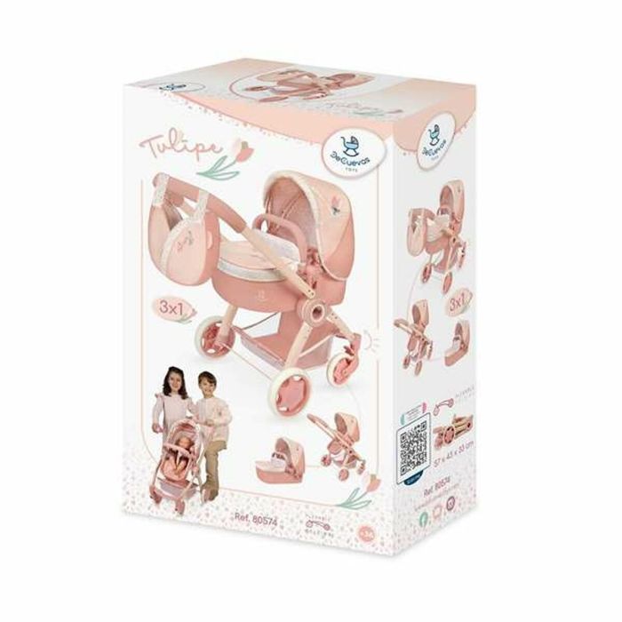 Decuevas Coche de Muñeca 3x1 Plegable Tulipe con Bolso, para Muñecas de hasta 48 cm. Medidas: 41x62x70 cm. Edad 3+ 1 Decuevas Coche de Muñeca 3x1 Plegable Tulipe con Bolso, para Muñecas de hasta 48 cm. Medidas: 41x62x70 cm. Edad 3+ 1