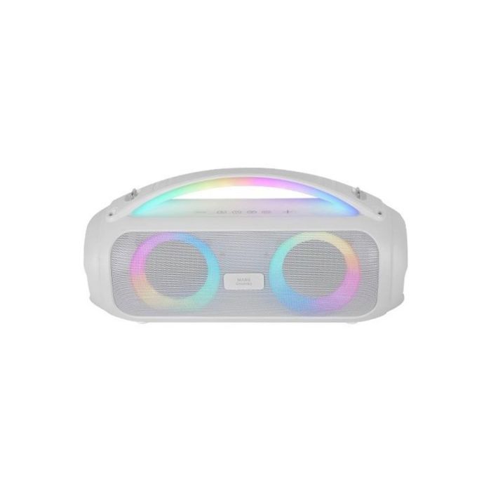 Mars Gaming Altavoz MS-PULSE Bluetooth 50W RMS 2.0 Blanco con Iluminación RGB Portátil Ultra-Bass