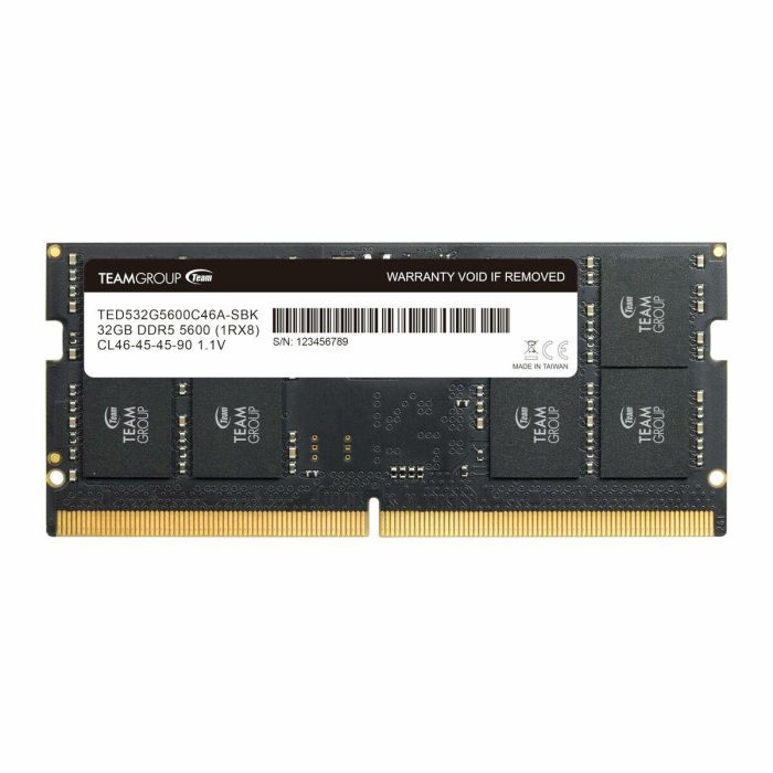 TEAMGROUP Memoria RAM DDR5 32GB 5600MHz CL46 SO-DIMM PC5-44800 TED532G5600C46A-S01 6 TEAMGROUP Memoria RAM DDR5 32GB 5600MHz CL46 SO-DIMM PC5-44800 TED532G5600C46A-S01 6