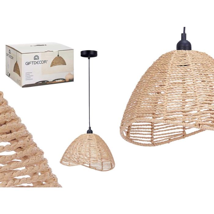 Lampara Techo Natural Cono Giftdecor 34X20CM (2 Unidades) Lampara Techo Natural Cono Giftdecor 34X20CM (2 Unidades)
