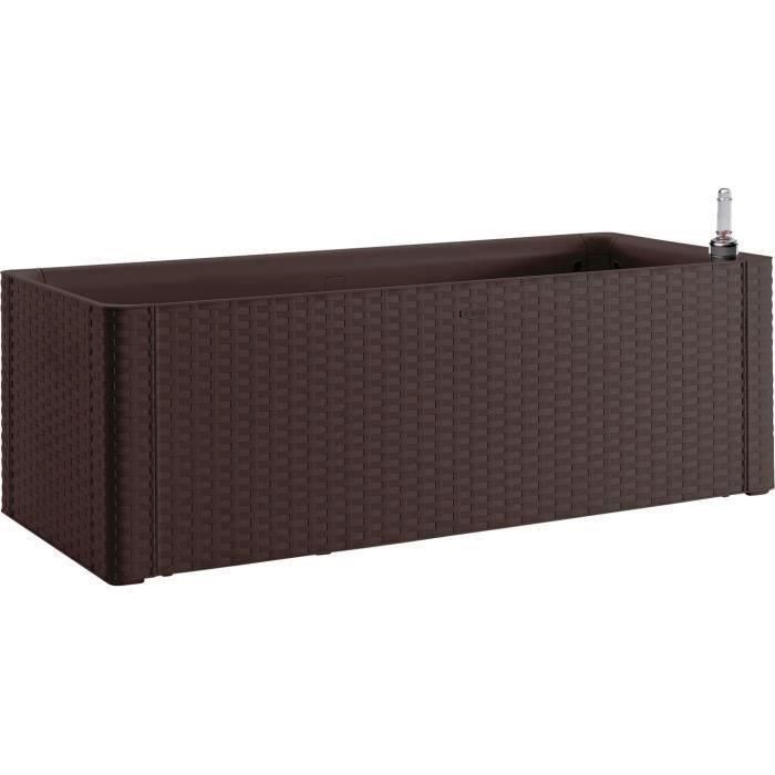 STEFANPLAST Caja de flores rectangular natural Delux - 100x43xH33cm - 90 + 6,5L en la reserva - Moka STEFANPLAST Caja de flores rectangular natural Delux - 100x43xH33cm - 90 + 6,5L en la reserva - Moka